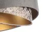 Lampa wisząca ASHES szara/złota welurowa do jadalni | MIRAT. w stylu kolekcja