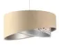 Lampa wisząca SANDERLING beżowa/srebrna welurowa do jadalni | MIRAT. w stylu kolekcja