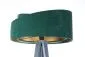 Lampa stojąca GEMSTONE zielona/szara asymetryczna welurowa | MIRAT.