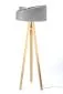 Lampa stojąca GEMSTONE szara/biała/sosna w stylu skandynawskim | MIRAT.