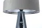 Lampa stojąca GEMSTONE szara/biała/szara z włącznikiem nożnym | MIRAT.