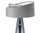 Lampa stojąca GEMSTONE szara/biała/szara z włącznikiem nożnym | MIRAT.