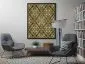 Lampa stojąca GEMSTONE szara/złota podłogowa do biura | MIRAT.