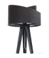 Lampa stołowa GEMSTONE czarna/srebrna/czarna welurowa | MIRAT. w stylu kolekcja