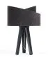 Lampa stołowa GEMSTONE czarna/srebrna/czarna welurowa | MIRAT. w stylu kolekcja