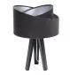 Lampa stołowa GEMSTONE czarna/srebrna/czarna welurowa | MIRAT. w stylu kolekcja