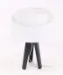 Lampa stołowa GEMSTONE biała/czarna welurowa | MIRAT.