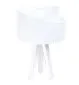 Lampa stołowa GEMSTONE biała asymetryczna na trójnogu | MIRAT.