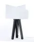 Lampa stołowa GEMSTONE biała/srebrna/czarna na szafkę | MIRAT.
