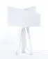 Lampa stołowa GEMSTONE biała/srebrna/biała w stylu skandynawskim | MIRAT.