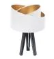 Lampa stołowa GEMSTONE biała/złota/czarna w stylu loft | MIRAT.