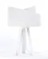 Lampa stołowa GEMSTONE biała/złota/biała nocna welurowa | MIRAT.