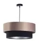 Lampa wisząca DOUBLE 60 czarna/beżowa podwójna walec | MIRAT. w stylu kolekcja