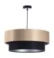 Lampa wisząca DOUBLE 40 czarna/kremowa podwójny abażur | MIRAT. w stylu kolekcja