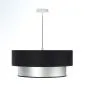 Lampa wisząca DOUBLE BLACK 40 srebrna/czarna elegancka dwukolorowa | MIRAT. w stylu kolekcja