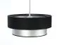 Lampa wisząca DOUBLE BLACK 40 srebrna/czarna elegancka dwukolorowa | MIRAT. w stylu kolekcja