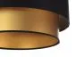 Lampa wisząca DOUBLE BLACK 40 złota/czarna z podwójnym abażurem | MIRAT. w stylu kolekcja
