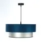 Lampa wisząca DOUBLE BLUE 60 granatowa/srebrna nad stół | MIRAT. w stylu kolekcja