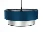 Lampa wisząca DOUBLE BLUE 60 granatowa/srebrna nad stół | MIRAT. w stylu kolekcja