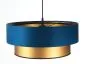Lampa wisząca DOUBLE BLUE 60 granatowa/złota na 1 żarówkę | MIRAT. w stylu kolekcja