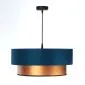 Lampa wisząca DOUBLE BLUE 60 granatowa/miedziana do salonu | MIRAT. w stylu kolekcja