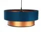 Lampa wisząca DOUBLE BLUE 50 granatowa/miedziana w kształcie walca | MIRAT. w stylu kolekcja