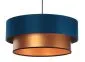 Lampa wisząca DOUBLE BLUE 60 granatowa/miedziana do salonu | MIRAT. w stylu kolekcja