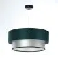 Lampa wisząca DOUBLE GREEN 60 zielona/srebrna dwukolorowa | MIRAT. w stylu kolekcja