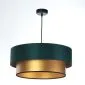 Lampa wisząca DOUBLE GREEN 40 zielona/złota w stylu glamour | MIRAT. w stylu kolekcja