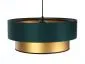Lampa wisząca DOUBLE GREEN 40 zielona/złota w stylu glamour | MIRAT. w stylu kolekcja