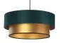 Lampa wisząca DOUBLE GREEN 60 zielona/złota nad stół | MIRAT. w stylu kolekcja