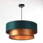 Lampa wisząca DOUBLE GREEN 50 zielona/miedziana polskiej produkcji | MIRAT. w stylu  kolekcja