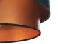 Lampa wisząca DOUBLE GREEN 40 zielona/miedziana z podwójnym abażurem | MIRAT. w stylu kolekcja
