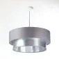 Lampa wisząca DOUBLE GRAY 50 szara/srebrna ręcznie robiona polska | MIRAT. w stylu kolekcja