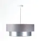 Lampa wisząca DOUBLE GRAY 60 szara/srebrna do przedpokoju | MIRAT. w stylu kolekcja