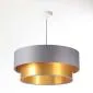 Lampa wisząca DOUBLE GRAY 60 szara/złota nowoczesna ręcznie robiona | MIRAT. w stylu kolekcja