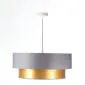 Lampa wisząca DOUBLE GRAY 60 szara/złota nowoczesna ręcznie robiona | MIRAT. w stylu kolekcja