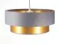 Lampa wisząca DOUBLE GRAY 60 szara/złota nowoczesna ręcznie robiona | MIRAT. w stylu kolekcja