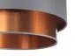 Lampa wisząca DOUBLE GRAY 50 szara/miedziana elegancka w stylu glamour | MIRAT. w stylu kolekcja