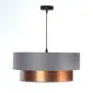 Lampa wisząca DOUBLE GRAY 50 szara/miedziana elegancka w stylu glamour | MIRAT. w stylu kolekcja