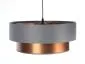 Lampa wisząca DOUBLE GRAY 50 szara/miedziana elegancka w stylu glamour | MIRAT. w stylu kolekcja