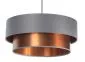 Lampa wisząca DOUBLE GRAY 40 szara/miedziana nowoczesna do salonu | MIRAT. w stylu kolekcja