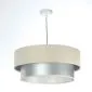 Lampa wisząca DOUBLE CREAM 40 kremowa/srebrna elegancka nowoczesna | MIRAT. w stylu kolekcja