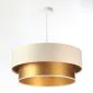 Lampa wisząca DOUBLE CREAM 60 kremowa/złota do jadalni | MIRAT. w stylu kolekcja