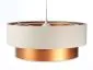 Lampa wisząca DOUBLE CREAM 60 kremowa/miedziana do salonu | MIRAT. w stylu kolekcja