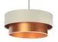 Lampa wisząca DOUBLE CREAM 60 kremowa/miedziana do salonu | MIRAT. w stylu kolekcja
