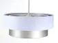 Lampa wisząca DOUBLE WHITE 60 biała/srebrna w kształcie walca | MIRAT.