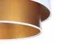 Lampa wisząca DOUBLE WHITE 50 biała/złota w stylu glamour | MIRAT.