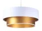 Lampa wisząca DOUBLE WHITE 50 biała/złota w stylu glamour | MIRAT.
