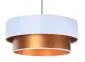 Lampa wisząca DOUBLE WHITE 60 biała/miedziana polskiej produkcji satynowa | MIRAT.